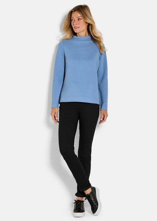 GOLDNER Rundhalspullover »Kurzgröße Langarm Ottoman-Design, Turtleneck« Turtleneck