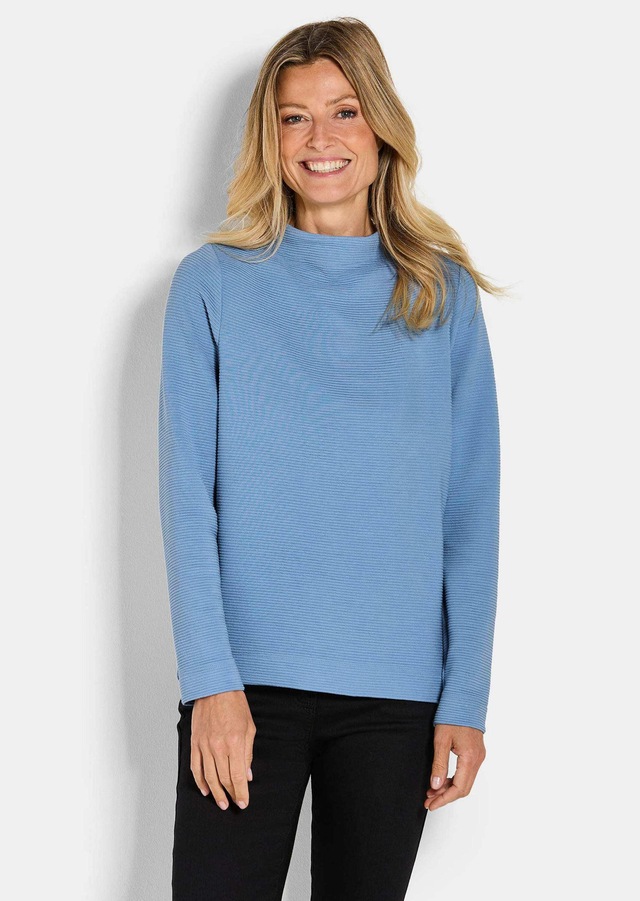 GOLDNER Rundhalspullover »Kurzgröße Langarm Ottoman-Design, Turtleneck« Turtleneck