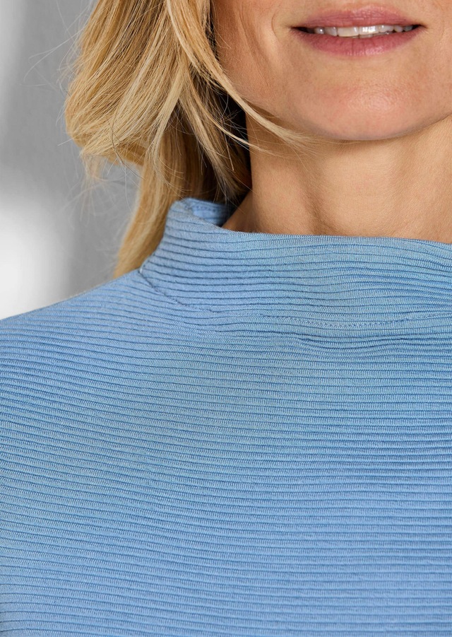 GOLDNER Rundhalspullover »Kurzgröße Langarm Ottoman-Design, Turtleneck« Turtleneck
