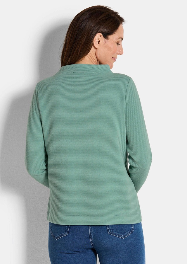 GOLDNER Rundhalspullover »Kurzgröße Langarm Ottoman-Design, Turtleneck« Turtleneck