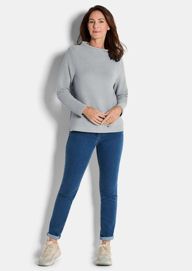 GOLDNER Rundhalspullover »Kurzgröße Langarm Ottoman-Design, Turtleneck« Turtleneck