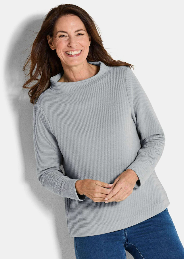 GOLDNER Rundhalspullover »Kurzgröße Langarm Ottoman-Design, Turtleneck« Turtleneck
