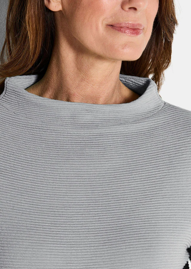 GOLDNER Rundhalspullover »Kurzgröße Langarm Ottoman-Design, Turtleneck« Turtleneck