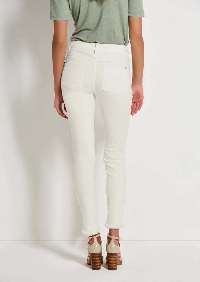 MADELEINE »Jeans Verkürzte 5-Pocket-Hose mit Fransen« abgeschrägter Fransensaum