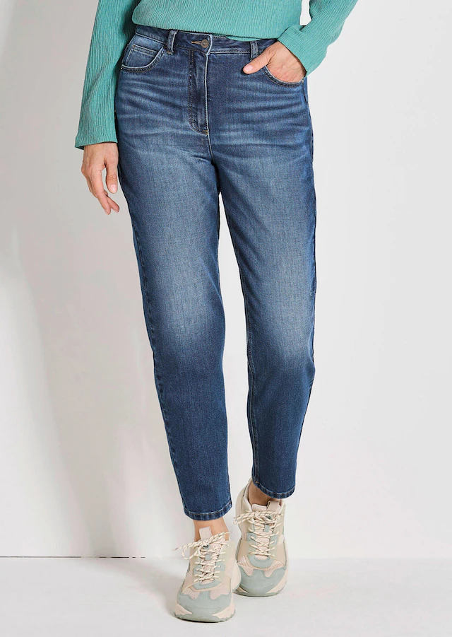 GOLDNER Regular-fit-Jeans »Kurzgröße Baumwoll-Stretch Mom Jeans SARA« stretchbequeme Quälität