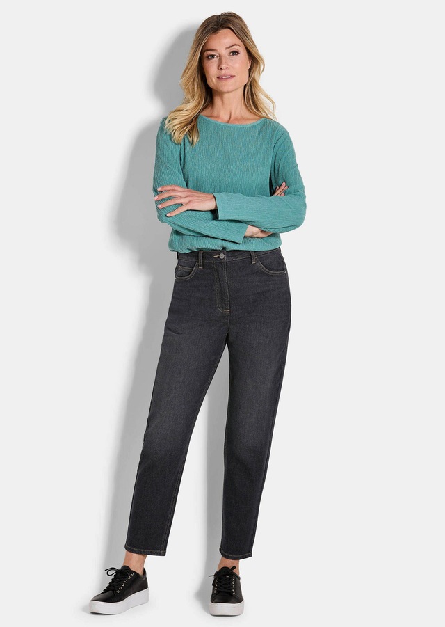 GOLDNER Regular-fit-Jeans »Kurzgröße Baumwoll-Stretch Mom Jeans SARA« stretchbequeme Quälität