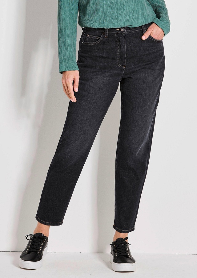 GOLDNER Regular-fit-Jeans »Kurzgröße Baumwoll-Stretch Mom Jeans SARA« stretchbequeme Quälität