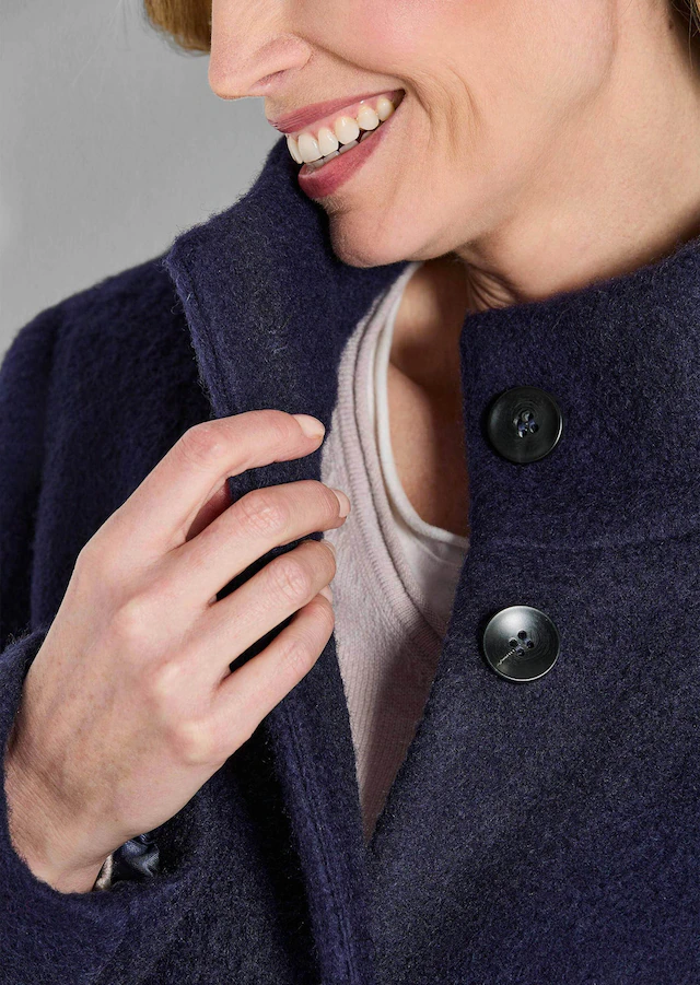 GOLDNER Langmantel »Kurzgröße Stepp-Winterjacke mit Kapuze« Mit hochwertigem Twillfutter