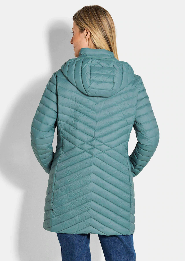GOLDNER Winterjacke »Gefütterter langer Mantel mit Kapuze« mit femininer Steppung