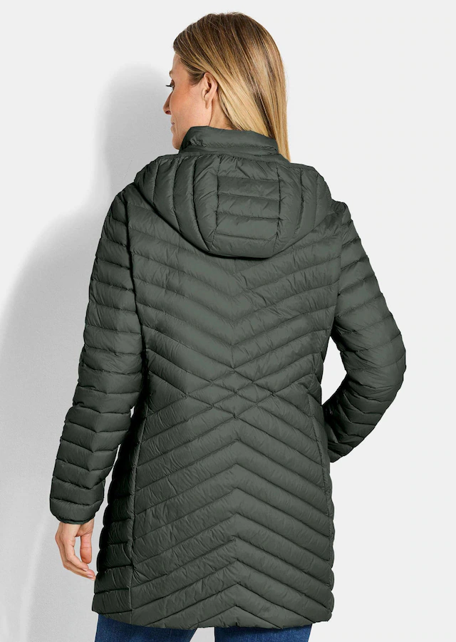 GOLDNER Winterjacke »Gefütterter langer Mantel mit Kapuze« mit femininer Steppung