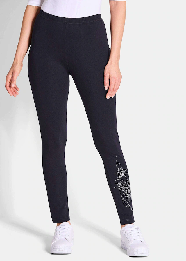 GOLDNER 2-in-1-Hose »Bequeme Baumwoll-Leggings, 2-Stück« Glitzermotiv