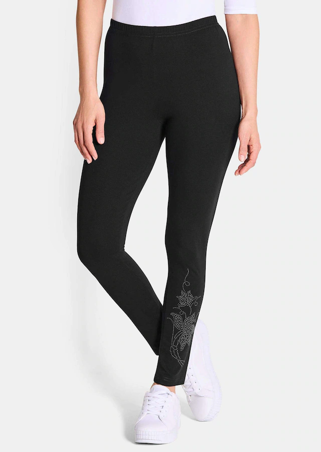 GOLDNER 2-in-1-Hose »Bequeme Baumwoll-Leggings, 2-Stück« Glitzermotiv