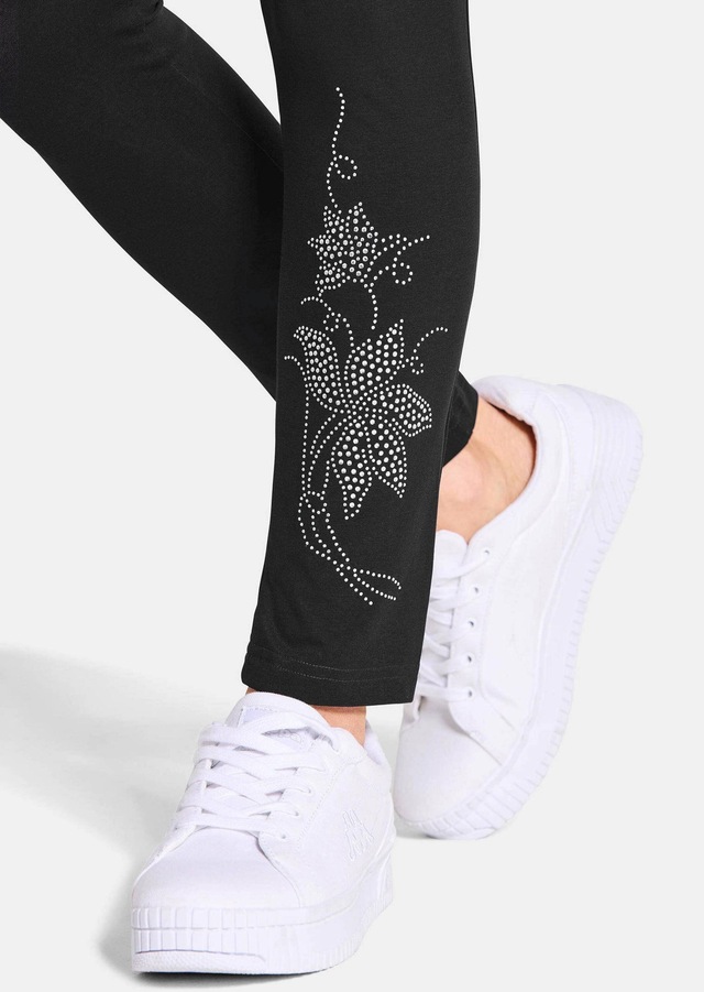 GOLDNER 2-in-1-Hose »Bequeme Baumwoll-Leggings, 2-Stück« Glitzermotiv