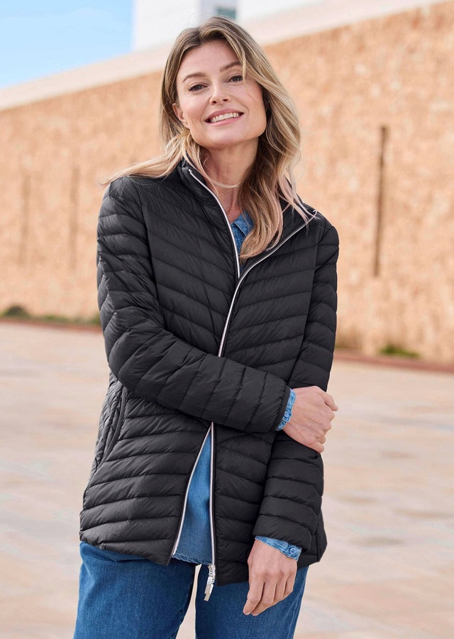GOLDNER Steppjacke »Herbstjacke mit Daunen, Stehkragen« 2-Wege RV