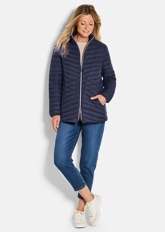 GOLDNER Steppjacke »Herbstjacke mit Daunen, Stehkragen« 2-Wege RV