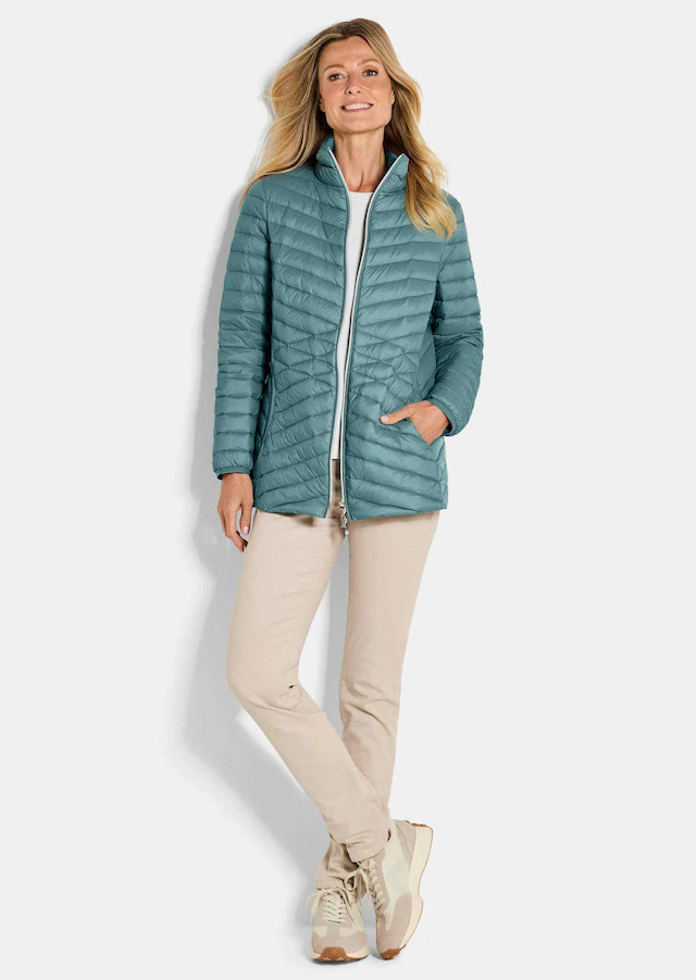 GOLDNER Steppjacke »Herbstjacke mit Daunen, Stehkragen« 2-Wege RV