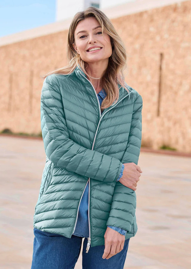 GOLDNER Steppjacke »Herbstjacke mit Daunen, Stehkragen« 2-Wege RV