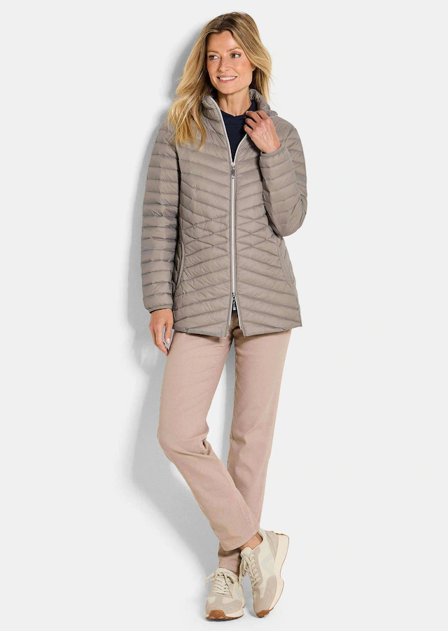 GOLDNER Steppjacke »Herbstjacke mit Daunen, Stehkragen« 2-Wege RV
