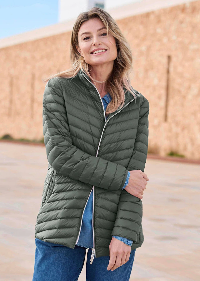 GOLDNER Steppjacke »Herbstjacke mit Daunen, Stehkragen« 2-Wege RV