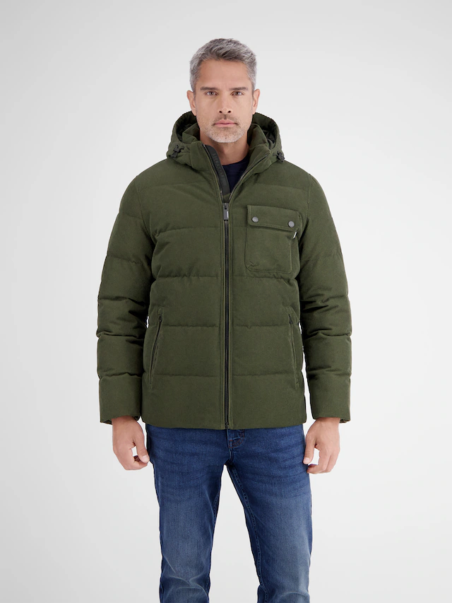 LERROS Winterjacke »Herren Steppjacke in funktionaler Cord-Optik« mit Kapuze