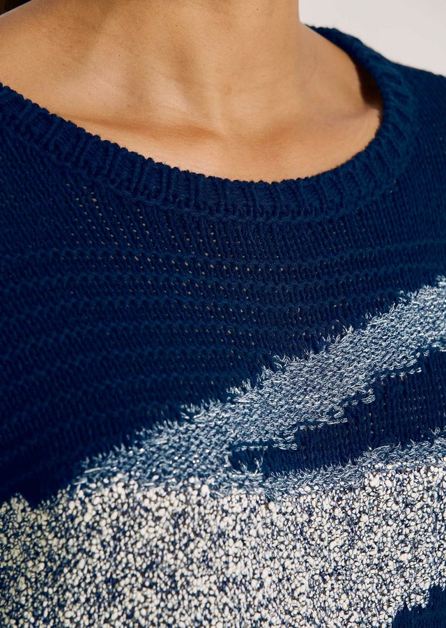 MADELEINE Longpullover »Pullover Rundhals-Pullover mit grafischem Muster«