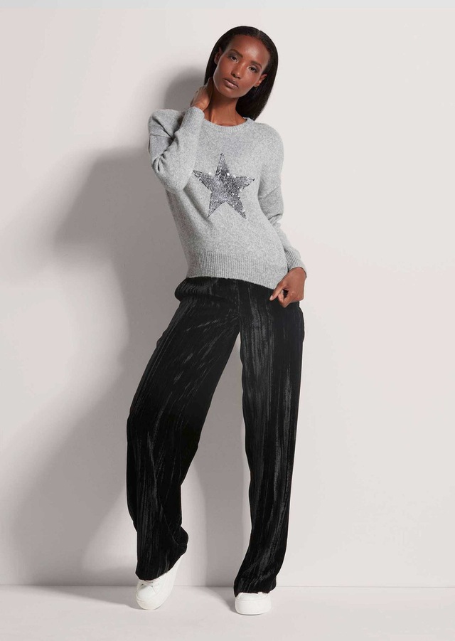 MADELEINE Longpullover »Pullover Rundhals-Pullover mit Applikation«