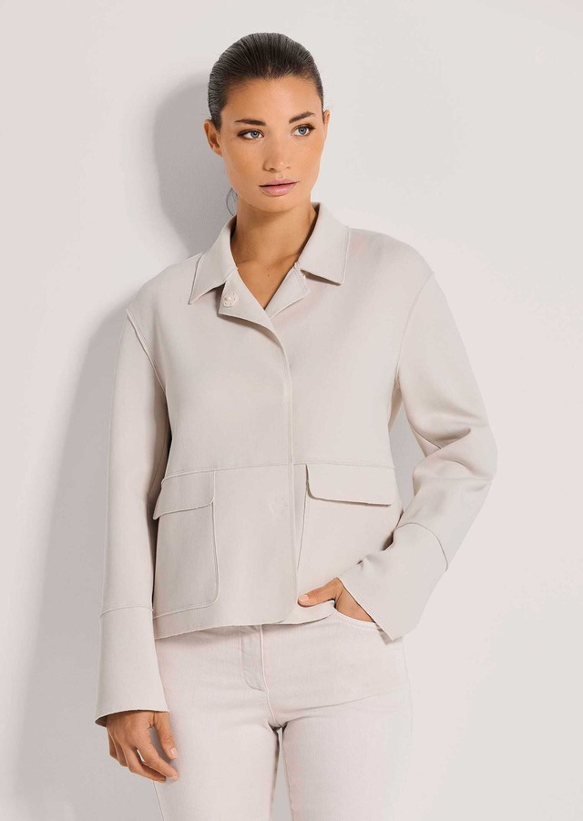 MADELEINE Jackenblazer »Kurzblazer Moderner Damenblazer mit Hemdkragen« Offene Schnittkanten