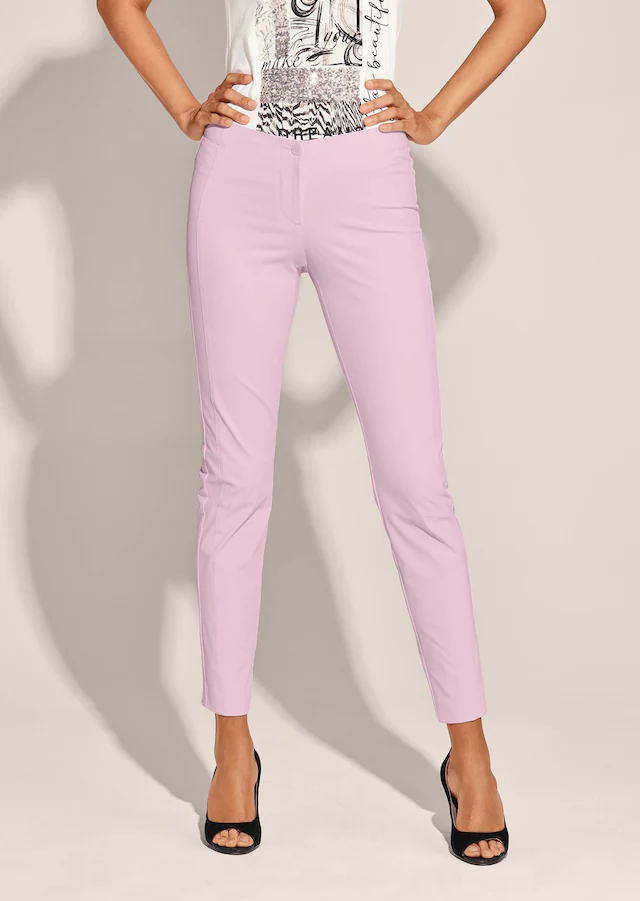 MADELEINE Stoffhose »Hose Schlanke Stretch-Hose mit Vichy-Karo« hoher Tragekomfort durch Stretchanteil