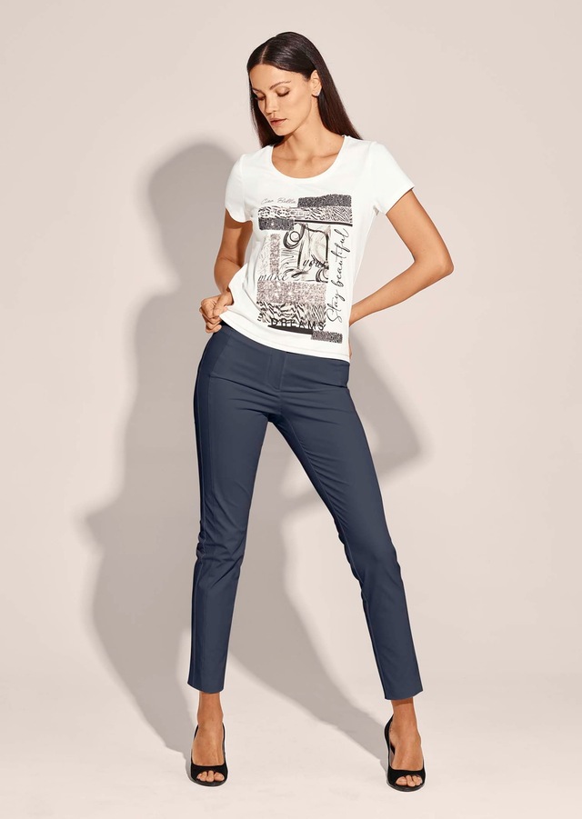 MADELEINE Stoffhose »Hose Schlanke Stretch-Hose mit Vichy-Karo« hoher Tragekomfort durch Stretchanteil