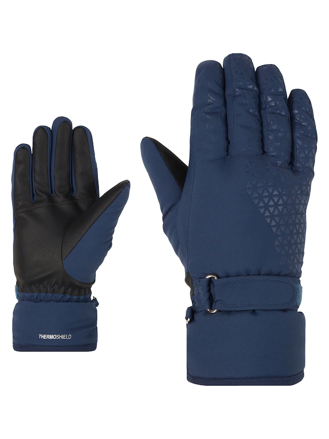 Ziener Skihandschuhe »KISAR-Z AQUASHIELD® DAMEN« wasserdicht, winddicht, atmungsaktiv, warm, weiches Fleece-Futter
