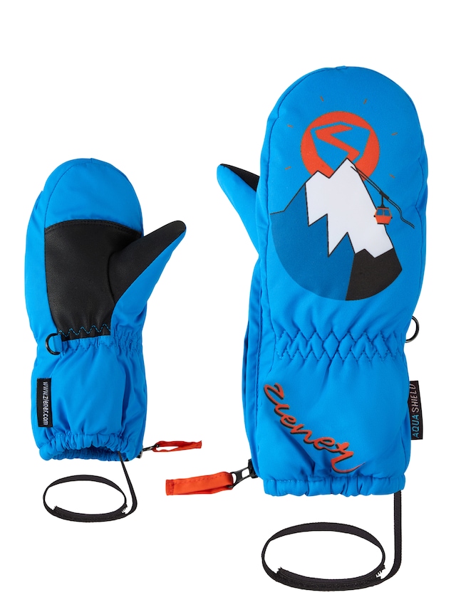 Ziener Fäustlinge »LEPRINT-Z AQUASHIELD® Kinder« warm, wasserdicht, windddicht, atmungsaktiv, langer Reißverschluss
