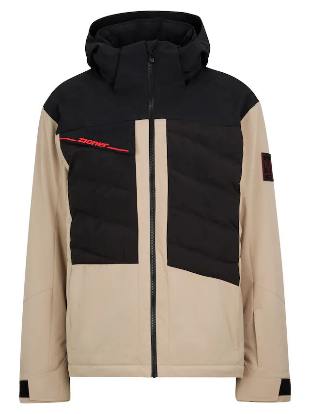 Ziener Skijacke »TIDAL-Z AQUASHIELD® HERREN« wasserdicht, winddicht, atmungsaktiv, elastisch, Kapuze