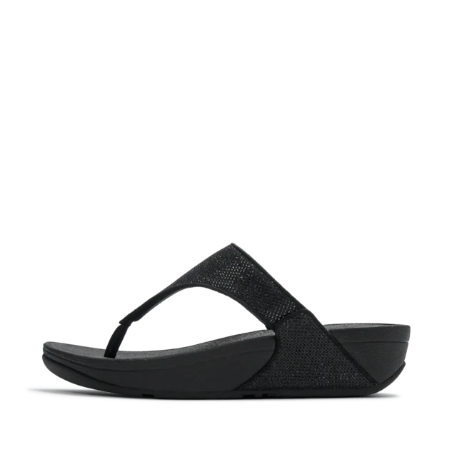 Fitflop Dianette »LULU SHIMMERGLITZ TOE-POST SANDALS« Keilabsatz, Zehentrenner, Badeschuh, Sommerschuh mit Glitzerdetails