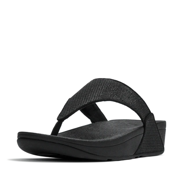 Fitflop Dianette »LULU SHIMMERGLITZ TOE-POST SANDALS« Keilabsatz, Zehentrenner, Badeschuh, Sommerschuh mit Glitzerdetails