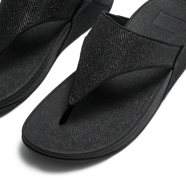Fitflop Dianette »LULU SHIMMERGLITZ TOE-POST SANDALS« Keilabsatz, Zehentrenner, Badeschuh, Sommerschuh mit Glitzerdetails