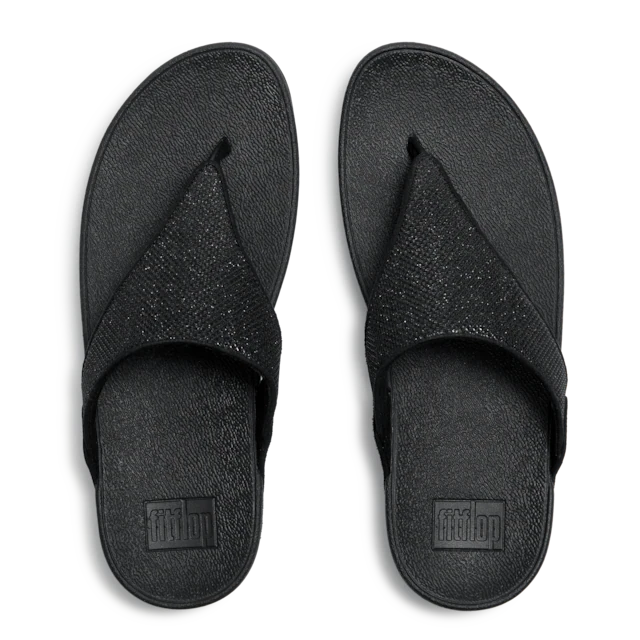 Fitflop Dianette »LULU SHIMMERGLITZ TOE-POST SANDALS« Keilabsatz, Zehentrenner, Badeschuh, Sommerschuh mit Glitzerdetails