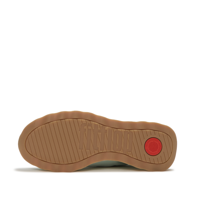 Fitflop Keilsneaker »RETRO-Q FF FABRIC/SUEDE SNEAKERS« Schnürschuh, Freizeitschuh, Halbschuh mit Kontrastbesatz