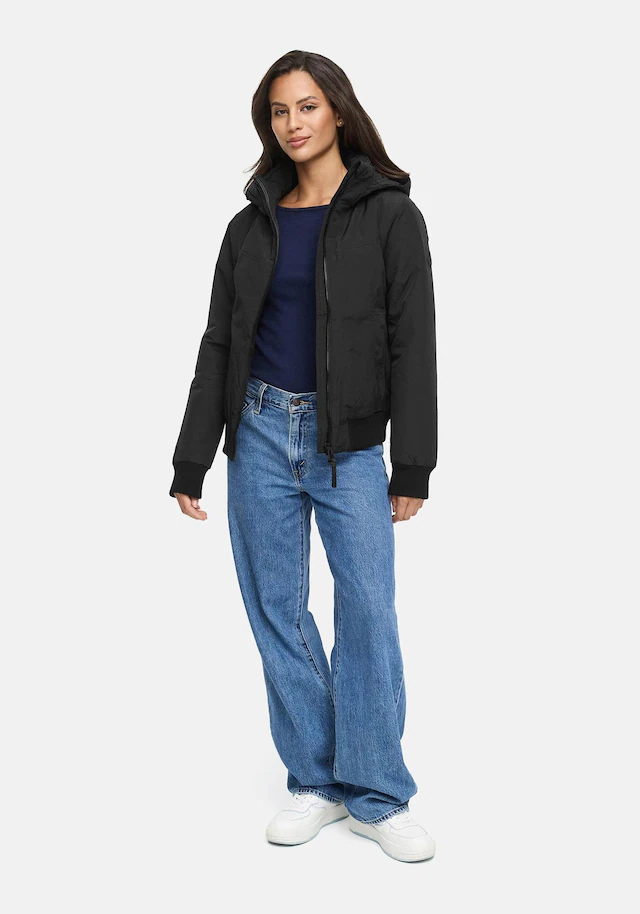 Marikoo Winterjacke »Mooni 16« Gefütterte Übergangsjacke mit Kapuze und Kordelzug