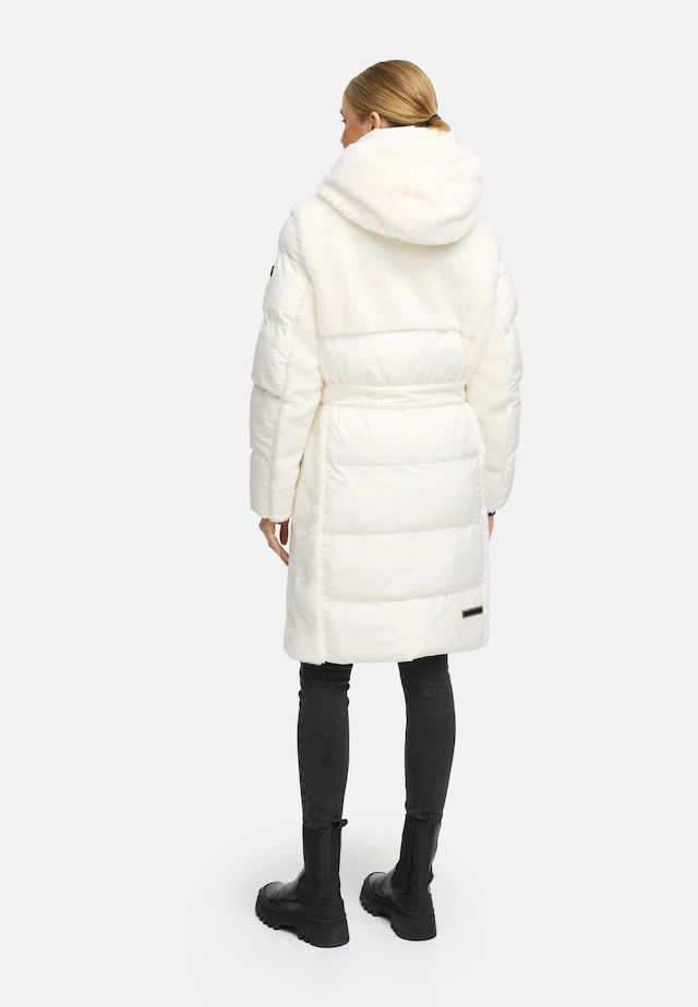Navahoo Wintermantel »Funkelteddy 14« Warmer Mantel mit Teddyplüsch-Akzenten und Taillengürtel