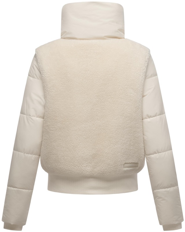 Navahoo Plüschjacke »Teddyzone 14« ohne Kapuze Teddy-Fleece Jacke mit hohem Kragen