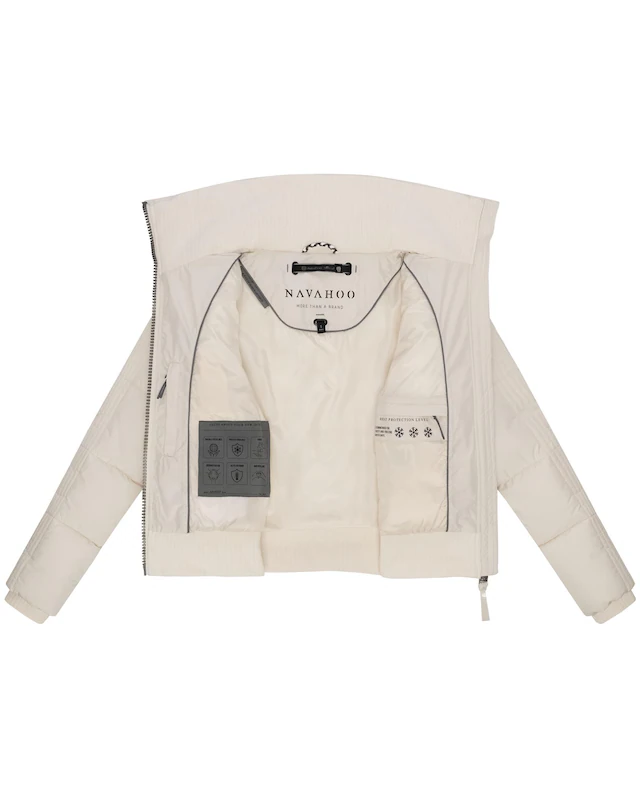 Navahoo Plüschjacke »Teddyzone 14« ohne Kapuze Teddy-Fleece Jacke mit hohem Kragen