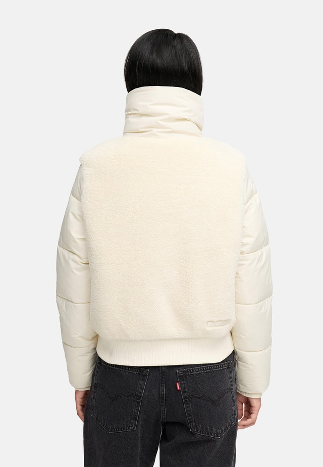 Navahoo Plüschjacke »Teddyzone 14« ohne Kapuze Teddy-Fleece Jacke mit hohem Kragen