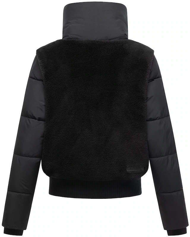 Navahoo Plüschjacke »Teddyzone 14« ohne Kapuze Teddy-Fleece Jacke mit hohem Kragen
