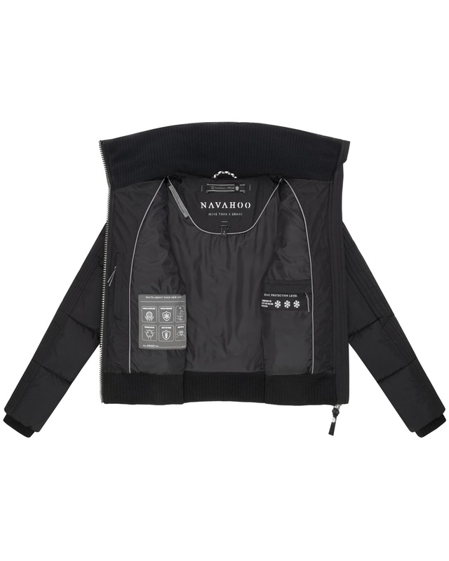 Navahoo Plüschjacke »Teddyzone 14« ohne Kapuze Teddy-Fleece Jacke mit hohem Kragen