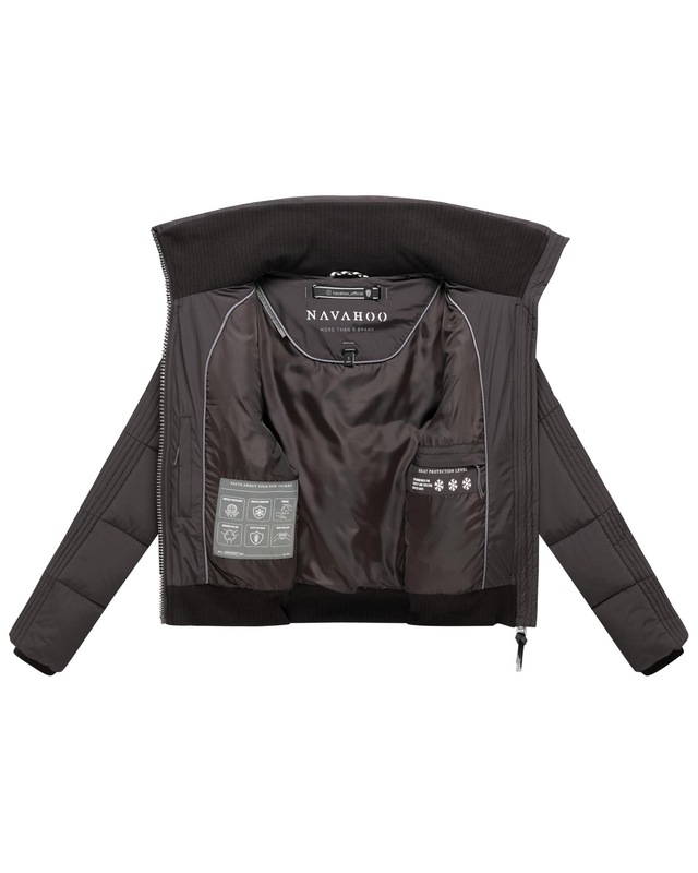 Navahoo Plüschjacke »Teddyzone 14« ohne Kapuze Teddy-Fleece Jacke mit hohem Kragen