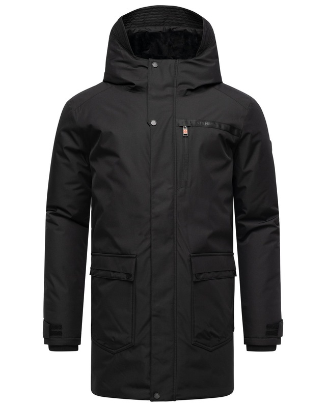 Stone Harbour Wintermantel »Netaan XX« Herren Kurzmantel mit kuscheliger Kapuze