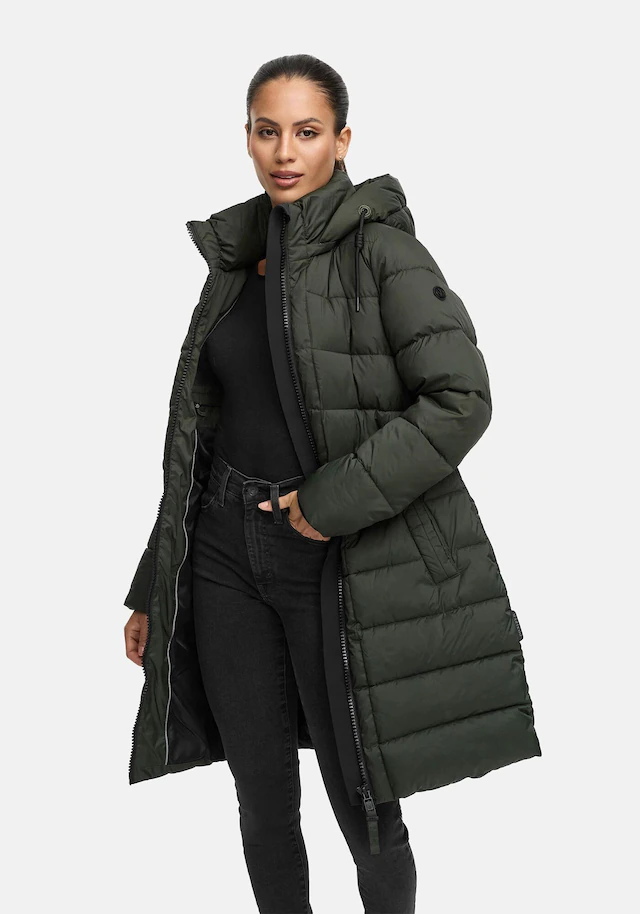 Marikoo Winterjacke »Kaltnäschen« mit abnehmbarer Kapuze und hochschließendem Kragen