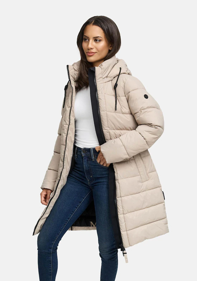 Marikoo Winterjacke »Kaltnäschen« mit abnehmbarer Kapuze und hochschließendem Kragen
