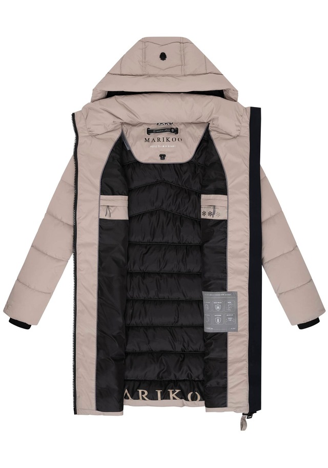 Marikoo Winterjacke »Kaltnäschen« mit abnehmbarer Kapuze und hochschließendem Kragen