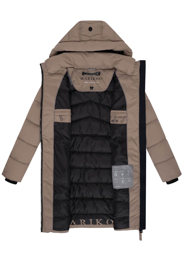 Marikoo Winterjacke »Kaltnäschen« mit abnehmbarer Kapuze und hochschließendem Kragen